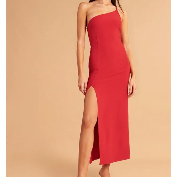 Abercrombie & Fitch Dresses & Skirts - NEW Abercrombie & Fitch Red Asymmetrical One Shoulder Maxi Dress Size Large Tall